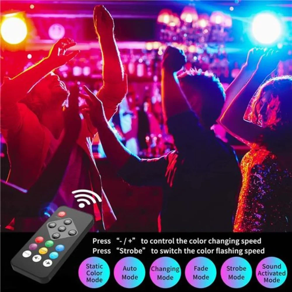 Strobe Lights Halloween,   LED Mini Strobe Light, Sound Activated - 2 Packs